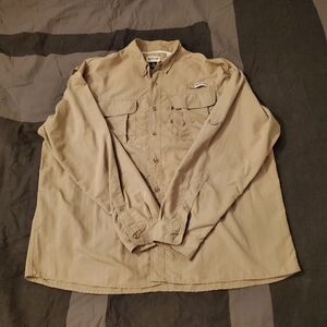Magellan Sportswear XXL Longsleeve Tan Buttondown Collared Outdoors Shirt